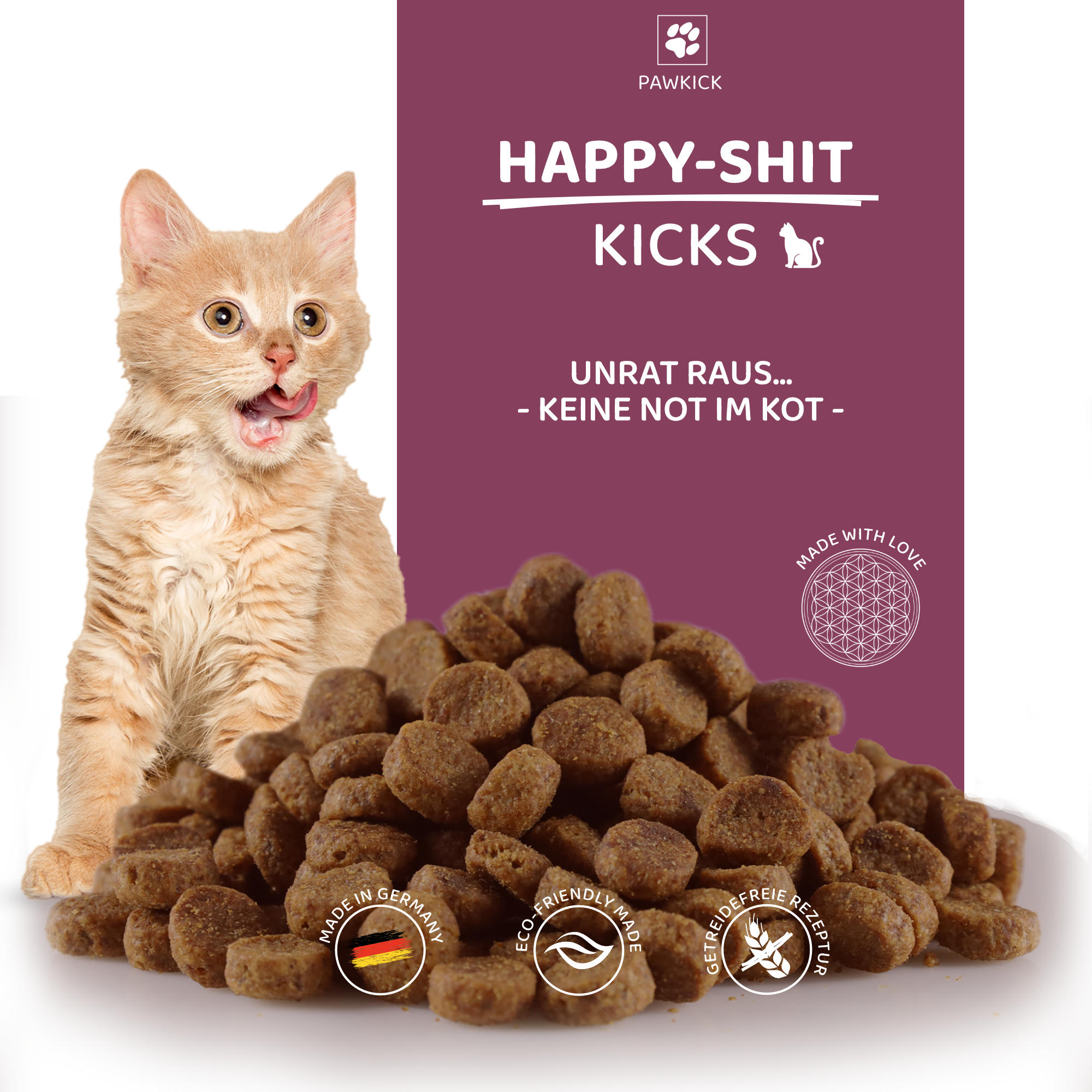 HAPPY-SHIT KICKS CAT